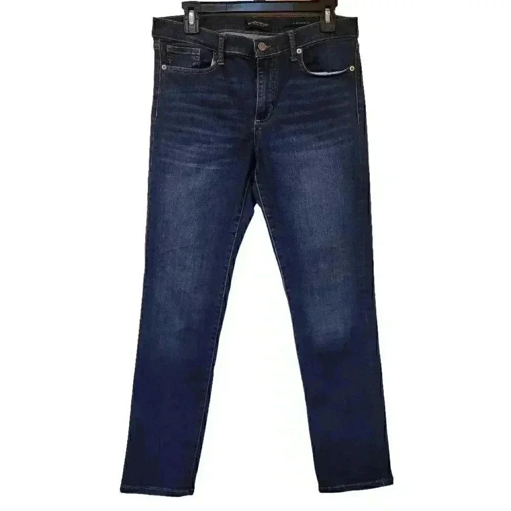 Banana Republic Women's Premium Denim Dark Wash Cotton/Poly/Spandex Slim Straigh